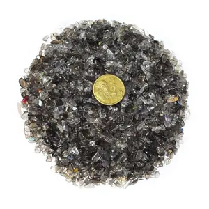 Pyramid Tatva Granules - Smokey Quartz Polished 250 Gm Natural Healing Chakra Balancing Crystal Stone