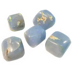 Sahib Healing Crystals Angelite 100 Grams Tumble Stone for Reiki Vastu Correction and Wisdom