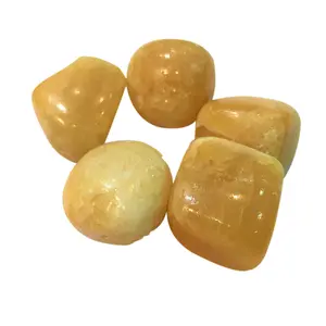 Sahib Healing Crystals Calcite Orange 50 Grams Tumble Stone for Reiki Vastu Correction and Wisdom