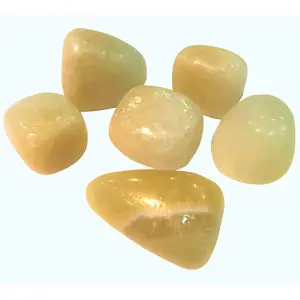 Sahib Healing Crystals Calcite Yellow 100 Grams Tumble Stone for Reiki Vastu Correction and Wisdom