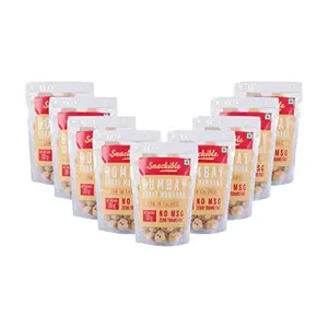 Snackible Bombay Chaat Makhana (Pack of 9) - 9x30gm | Low Calories | Zero Trans Fat & Cholestrol | No MSG