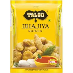 Talod Instant Bhajiya Mix Flour - Ready to Cook Bhajiya - Gujarati Snack Food (500gm - Pack of 3)