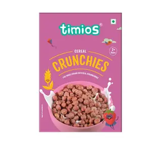 Timios Crunchies Breakfast Cereals | Natural with Real Strawberries