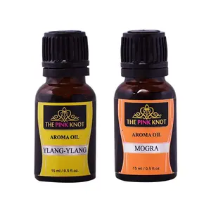 The Pink Knot Ylang-Ylang & Mogra set of two aromatic fragrant diffuser oil (15ml each)