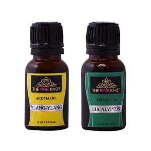The Pink Knot Ylang-Ylang & Eucalyptus set of two aromatic fragrant diffuser oil (15ml each)