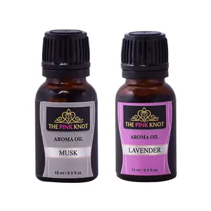 The Pink Knot Musk & Lavender set of two aromatic fragrant diffuser oil (15ml each)