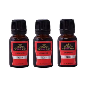 The Pink Knot Set of three Rose aromatic fragrant diffuser oil (15ml each)