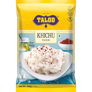 Talod Instant Khichu Mix Flour - Ready to Cook Khichu - Gujarati Snack Food (500gm - Pack of 3)