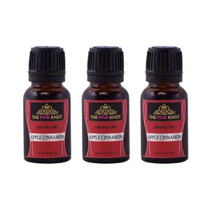 The Pink Knot Set of three Apple Cinnamon aromatic fragrant diffuser oil (15ml each)