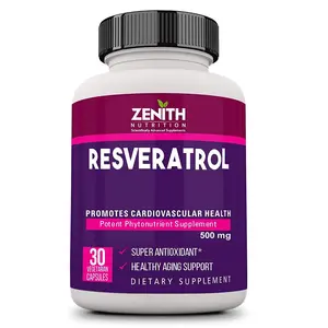 Zenith Nutrition Resveratrol - 500mg - 30 Capsules | Lab tested