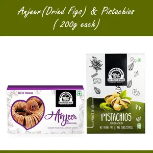 WONDERLAND FOODS (DEVICE) Premium Anjeer With Roasted Salted Pistachio 400g (200g Each)