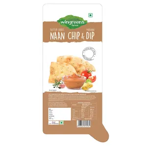 Wingreens Farms Butter Garlic Naan Chips + Makhni Dip