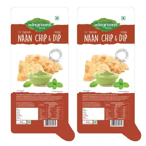 Wingreens Farms Tandoori Naan Chips + Pudina Dip (Pack of 2)