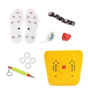 Deltakart EG95 Acupressure Massager & Sujok Therapy Tools Kit Combo With Power Foot Mat (Pyramidal) Massager (Multicolor)