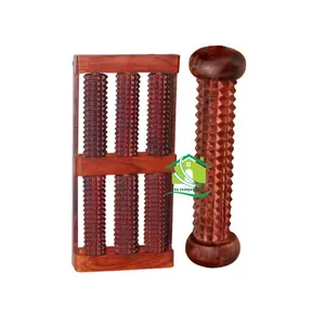 FA INDUSTRIES Wooden Set Of 2 Rod massager and 6 Roller massager Pain relief Body massager (Only Massager Manufacturering)