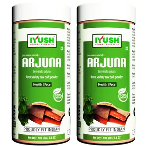 IYUSH Herbal Ayurveda Organic Arjuna Powder - (pack of 2) 100gm each