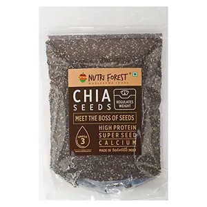 Nutri Forest Organic Premium Nutrition Chia Seeds with Omega 3 and Fiber - 200gm