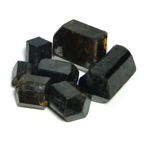 Nature's Crest Brown Tourmaline (Dravite) Double Terminated Natural Energized Raw Rough Crystals for Vastu Healing Mediation Reiki & Pooja (50 Gms Pack - Aprox 5 to 7 Pcs)