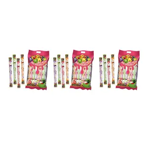 Peppal Fluffy Fruit Flavour Marshmallow - Set of 72 Pieces - 3 Packets [Marshmallow Sticks Candies]
