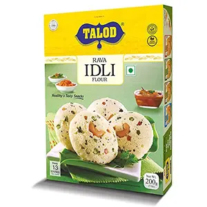 Talod Instant Rava Idli Mix Flour - Ready to Cook Rava Idli - Gujarati Snack Food (200gm - Pack of 3)