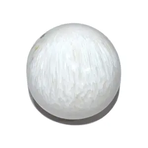 Pyramid Tatva Sphere - Scolecite Ball Size - (50 mm - 63 mm) 2-2.5 Inch Natural Chakra Balancing Crystal Healing Stone