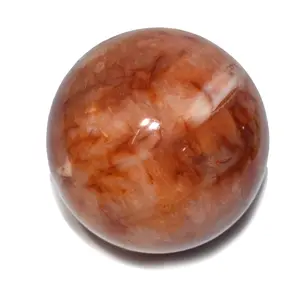 Pyramid Tatva Sphere - Carnelian Ball Size - (50 mm - 63 mm) 2-2.5 Inch Natural Chakra Balancing Crystal Healing Stone