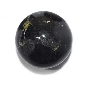 Pyramid Tatva Sphere - Black Tourmaline Ball Size - (63 mm - 76 mm) 2.5-3 Inch Natural Chakra Balancing Crystal Healing Stone