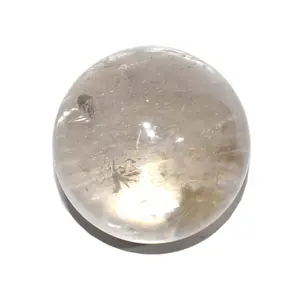 Pyramid Tatva Sphere - Smokey Quartz Ball Size - (63 mm - 76 mm) 2.5-3 Inch Natural Chakra Balancing Crystal Healing Stone