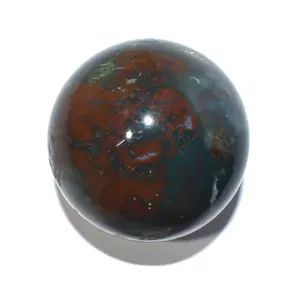 Pyramid Tatva Sphere - Bloodstone Ball Size - (50 mm - 63 mm) 2-2.5 Inch Natural Chakra Balancing Crystal Healing Stone