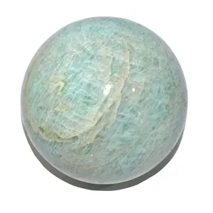 Pyramid Tatva Sphere - Amazonite Ball Size - (63 mm - 76 mm) 2.5-3 Inch Natural Chakra Balancing Crystal Healing Stone