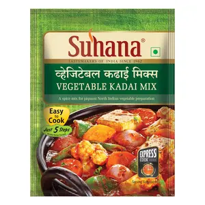 Suhana Vegetable Kadhai 50g Pouch | Spice Mix | Easy to Cook | Pack of 6