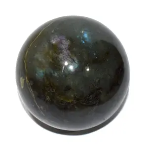 Pyramid Tatva Sphere - Labradorite Ball Size - (38 mm - 50 mm) 1.5-2 Inch Natural Chakra Balancing Crystal Healing Stone
