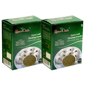 The Spice Club Curry Leaf (Kariveppilai) Chutney Powder 100g (Pack of 2) - 100 % Natural. No Preservatives.