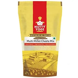 Nutty Yogi Gluten Free Multimillet Cheela Mix I Indian Pancake I Healthy Breakfast I Protein Rich I Easy to Make I Nutritious and Delicious 400 gm (Pack of 1)