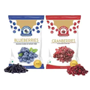 WONDERLAND FOODS (DEVICE) Dried Cranberries 200 g and Dried Blueberries 150g