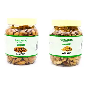 Organic Cart Natural Dry Fruits Gift Box Combo Almond 250 G Walnut 200 G - 450 Grams