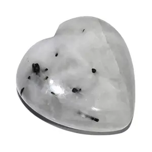 Pyramid Tatva Heart - Rutile 110-120 Gm Big Size - 2-2.5 inch Natural Healing Chakra Balancing Crystal Stone