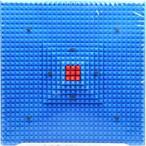 ACUND HEALTH CARE Acupressure Mat for Foot Pain Acupressure Mats Pointed Board Plate Pyramid Acupressure Pad for Foot Magnetic Energy Booster Manual Multi Color