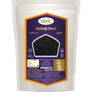Biotic Kalonji Seeds - Nigella sativa - Nigella Seeds - Kalongi Seed - 200gm