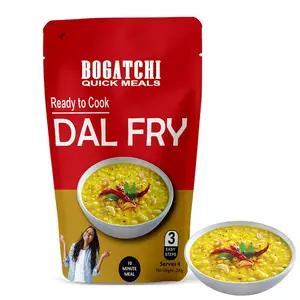 BOGATCHI Quick Meals - Ready to Cook Authentic DAL Fry - 200 g  Ready to Eat Meal Delicious and Tasty Instant Meal 100% Natural Ingredients No Preservatives No Artificial Colours & Flavours