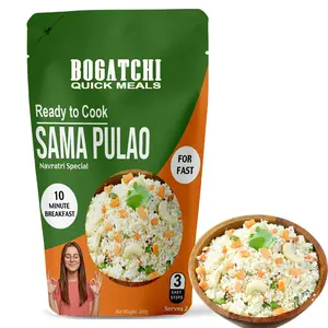 BOGATCHI Quick Meals - Ready to Cook Authentic SAMA PULAO (Navratry Special) - 200 g  Ready to Eat Meal Vrat Food 100% Natural Ingredients No Preservatives No Artificial Colours & Flavours