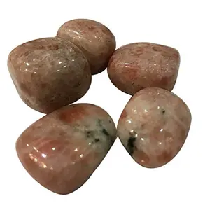 Sahib Healing Crystals Natural Sunstone 100 Grams Tumble Stone for Reiki Healing Crystal Healing Vastu Correction and Wisdom
