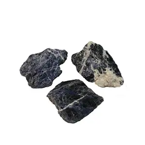 Sahib Healing Crystals Natural Sodalite 100 Grams Rough Raw Stone for Reiki Healing Vastu Correction Feng Shui Meditation Positivity and Energy