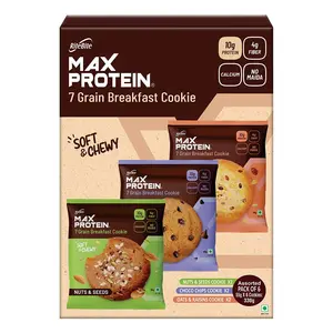 RiteBite Max Protein 7 Grain Breakfast Cookies - Assorted Pack of 6 (330g)