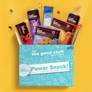 RiteBite Max Protein - Snack Box| Gifts | Diwali Gift Hamper | For Family |Friend | Corporate ( Midnight Munchies - Assorted Gifting Combo Pack â 4 Chips Canister + 6 Cookies + 5 Protein Bar + 10 Nutrition Bar ) 1630g