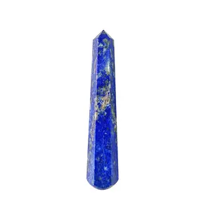 Shubhanjali Lapis Lazuli Wand Massage ToolHealing Crystal Stone Massage Wand 8-10 Cm Approx-Blue