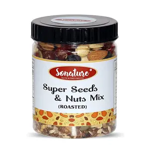 Sonature Assorted Mixed Nuts Seeds And Berries Assorted Dry Fruit Nut Mix with Seeds Berries for Eating | 20+ Varieties like Almonds Cashews Cranberries Pumpkin Seeds 250 Gm(In Box)