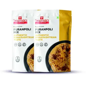 Tanawade's Smart Food Instant Puranpoli Mix Ready to Cook Home Food with Hand Picked Flavours Pack of 2