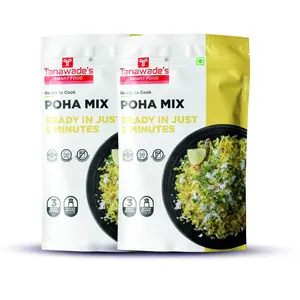 Tanawade's Smart Food Instant Poha Mix Ready to Cook Home Food with Hand Picked Flavours Pack of 2