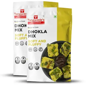 Tanawade's Smart Food Dhokla Mix Ready to Cook Home Food with Hand Picked Flavours Pack of 2